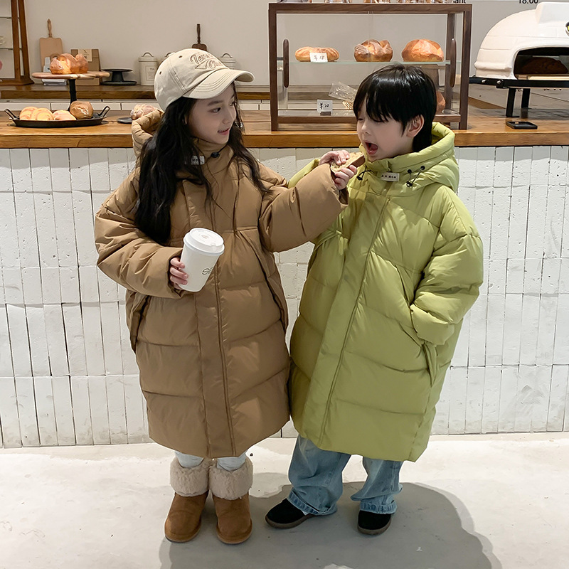 Winter Clothing Activity - เสื้อผ้าเด็กเหนือเข่าหนาเสื้อแจ็คเก็ตดาวน์ยาวปานกลาง 2025 ฤดูใบไม้ร่วงและฤดูหนาวเสื้อแจ็คเก็ตเด็กใหม่