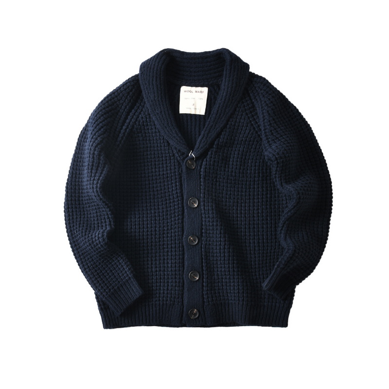 Winter Clothing Europe - เสื้อสเวตเตอร์ไหมพรมถักหนานุ่มสไตล์ยุโรปสำหรับผู้ชาย - สไตล์ยามะโอะโทโกะ เสื้อคลุมคาร์ดิแกนคอปกผ้าพันคอทรงหลวมสบายๆ สำหรับฤดูใบไม้ร่วงและฤดูหนาว