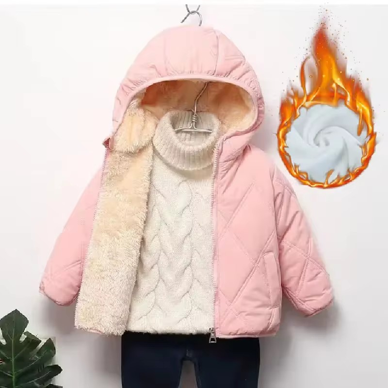Winter Clothing Activity - ชายหญิงหนาลงเสื้อ Winter Plus กํามะหยี่เสื้อแจ็คเก็ตเด็ก Lamb Wool