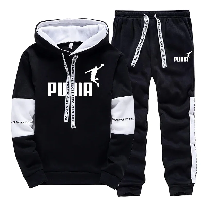 Winter Clothing For Men - ชุดวอร์มผู้ชายขายดี พิมพ์ลายลำลอง เสื้อสเวตเชิ้ต กางเกงฮู้ดดี้ ชุดออกกำลังกายกลางแจ้ง ชุดกีฬา