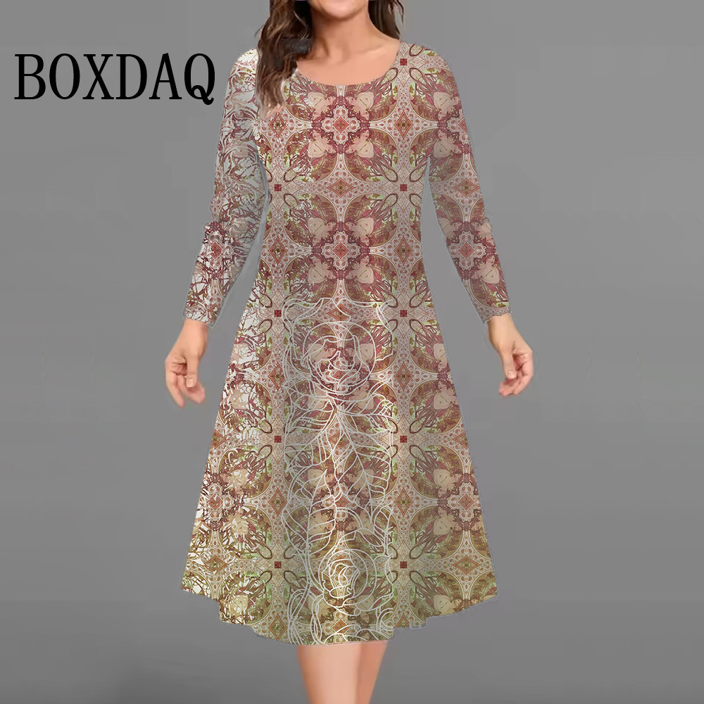 Winter Clothing For Plus Size Women - ใหม่แฟชั่นผู้หญิงชุดฤดูใบไม้ร่วงฤดูหนาวแขนยาวหลวมสบายๆดอกไม้ 3D พิมพ์ชุดพลัสขนาดเสื้อผ้าสตรี 9XL