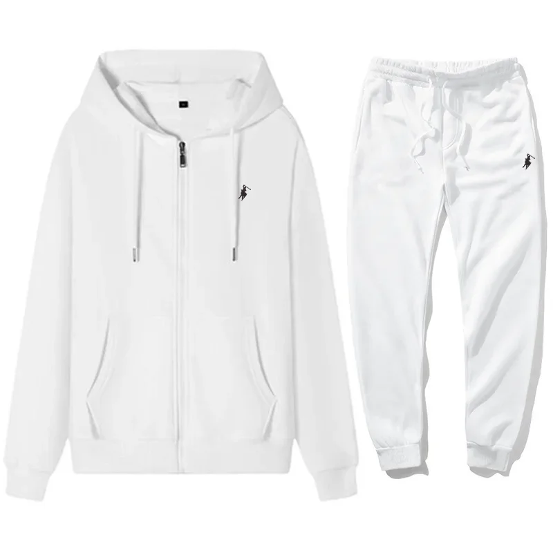 Winter Clothing For Men - ชุดเซ็ทเสื้อฮู้ดดี้และกางเกงกีฬาผู้ชายสไตล์คลาสสิก ปี 2026 สำหรับฤดูใบไม้ร่วงและฤดูหนาว ชุดลำลองอุ่นสบายสำหรับออกกำลังกาย ชุดวอร์มสำหรับวิ่งจ๊อกกิ้ง