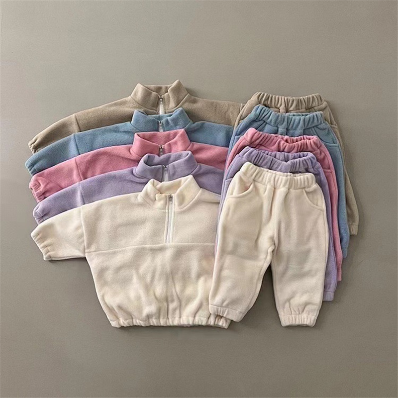 Winter Clothing Activity - เด็กขนแกะชุดฤดูหนาว Plus กํามะหยี่ชุดเสื้อแขนยาว + กางเกง 2