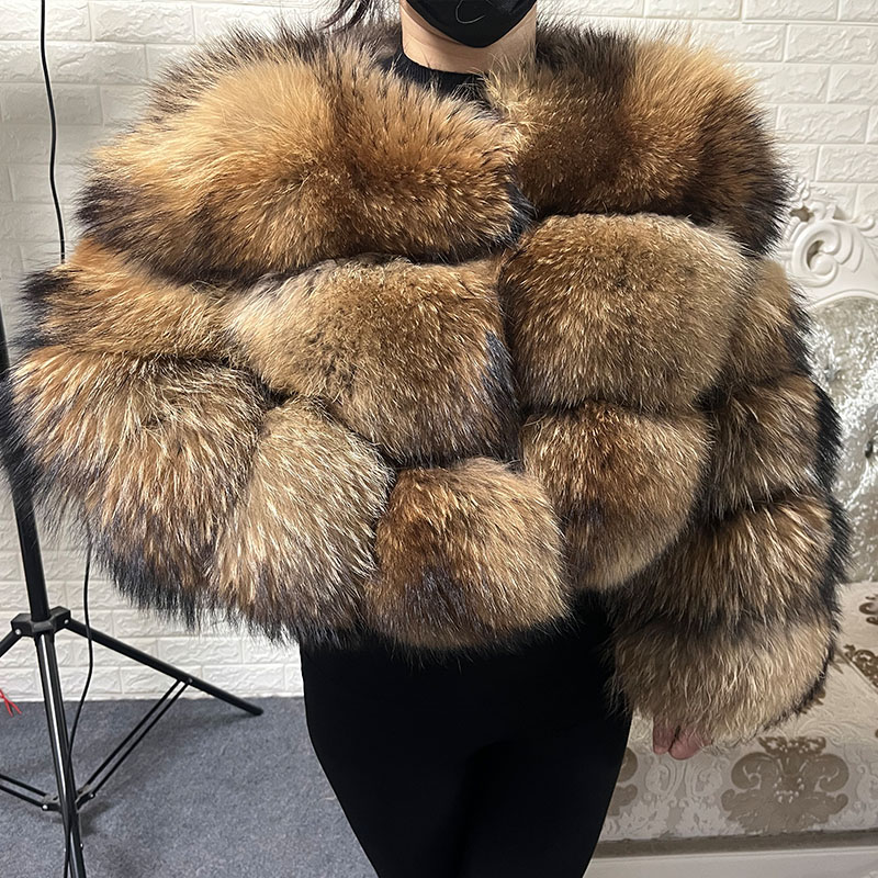 เสื้อคลุมขนสัตว์แท้สีน้ำตาลสำห - Winter Clothing For Plus Size Women บทวิจารณ์และราคา