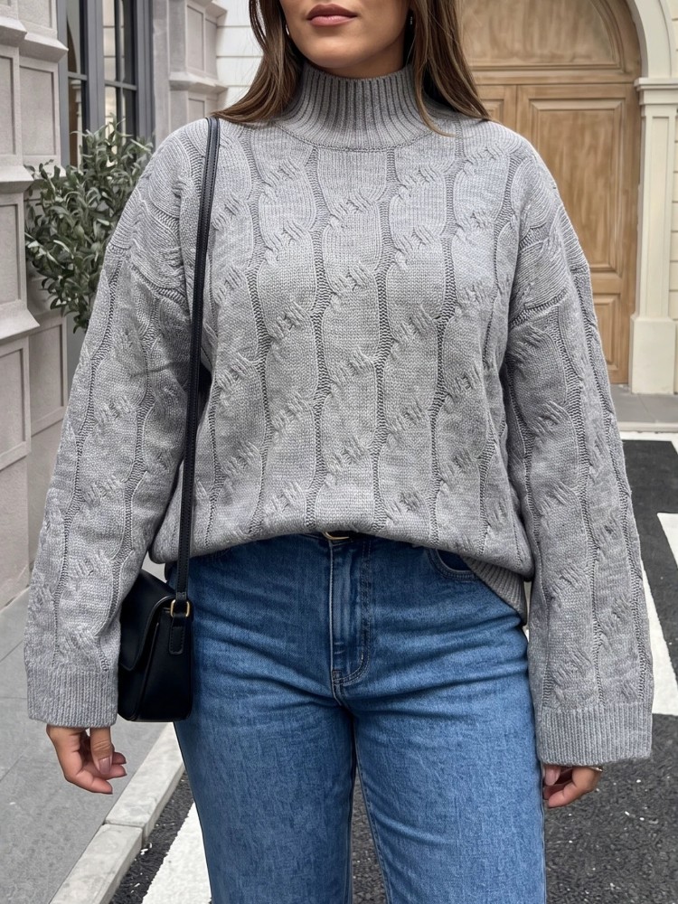 เสื้อสเวตเตอร์ถักแขนยาวลำลองสำ - Winter Clothing For Plus Size Women บทวิจารณ์และราคา