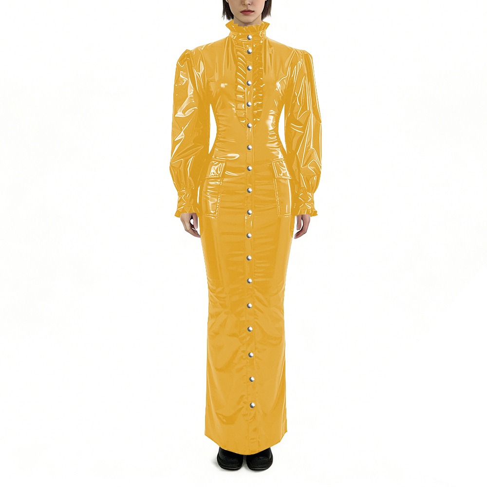 ชุดเดรสยาวทรงดินสอ PVC เงา ไซส - Winter Clothing For Plus Size Women บทวิจารณ์และราคา