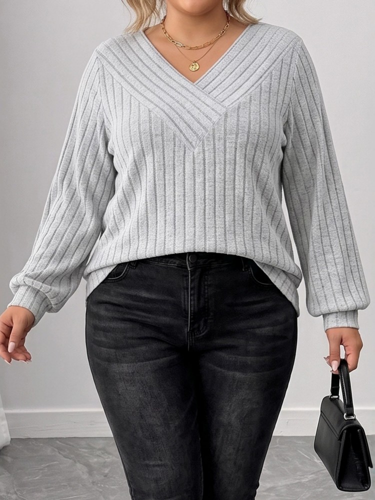 เสื้อสเวตเตอร์ถักแขนยาวลำลองสำ - Winter Clothing For Plus Size Women บทวิจารณ์และราคา