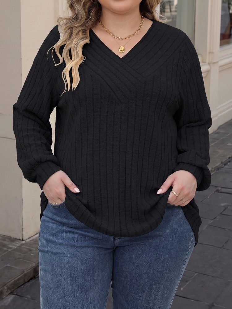 เสื้อสเวตเตอร์ถักแขนยาวลำลองสำ - Winter Clothing For Plus Size Women บทวิจารณ์และราคา