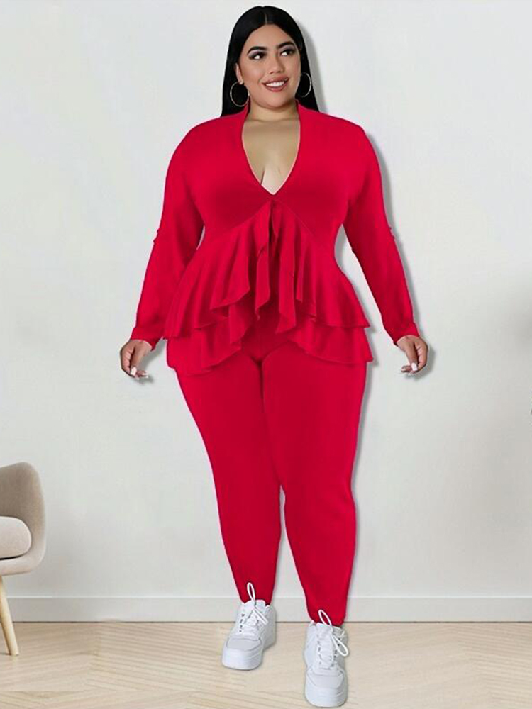 Plus ขนาดเสื้อผ้าผู้หญิง Chic  - Winter Clothing For Plus Size Women บทวิจารณ์และราคา