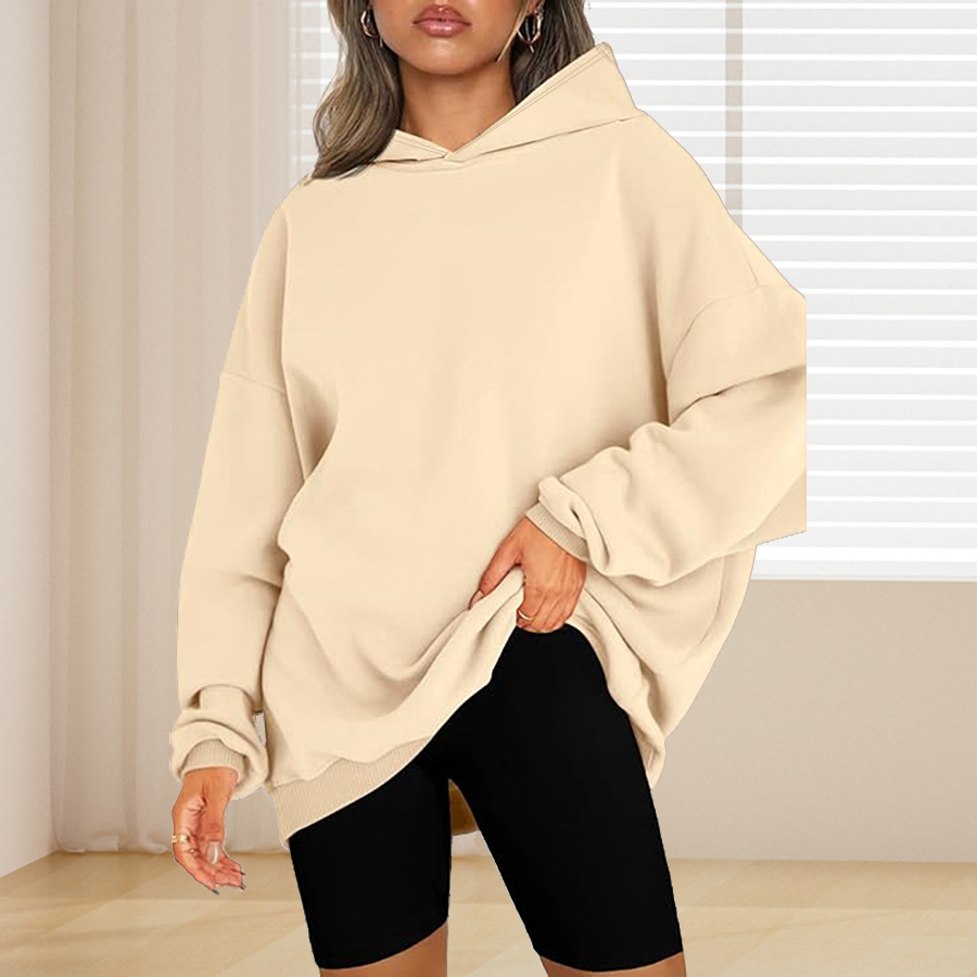 เสื้อฮู้ดสีทึบขั้นพื้นฐานขนาดพ - Winter Clothing For Plus Size Women บทวิจารณ์และราคา