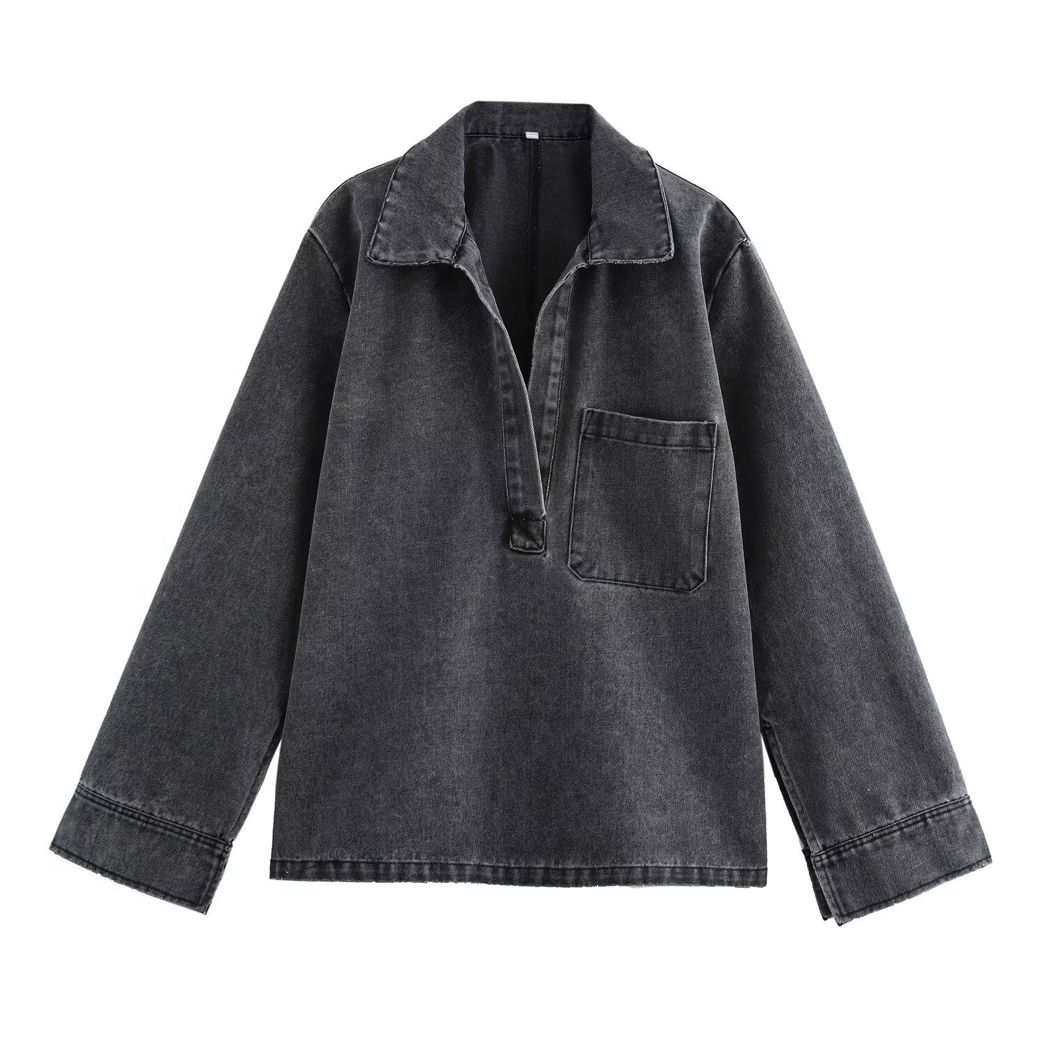 ชุดเสื้อเชิ้ตยีนส์สีน้ำเงินฟอก - Winter Clothing Europe บทวิจารณ์และราคา
