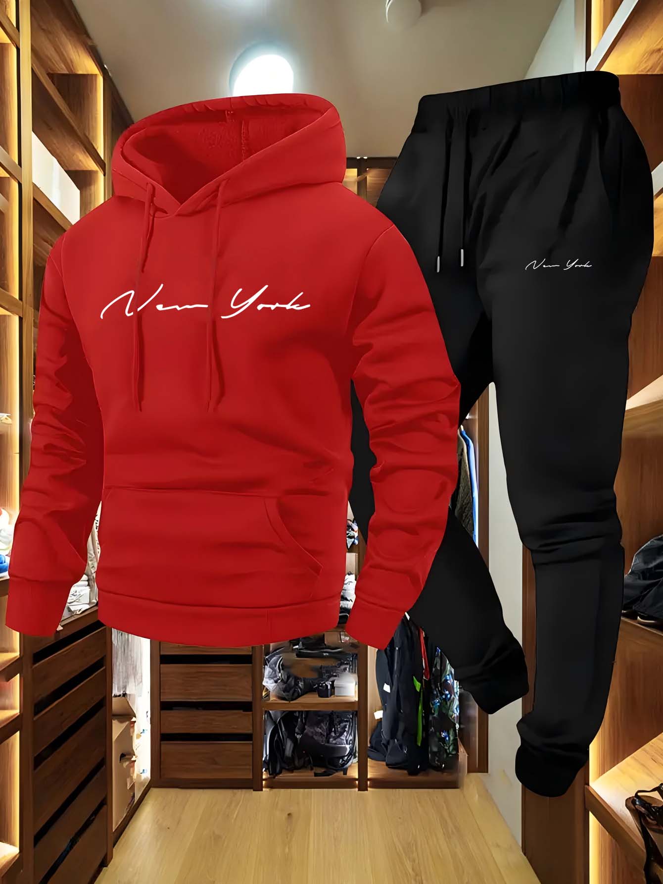 ชุดเสื้อฮู้ดและกางเกงวอร์มผู้ช - Winter Wear Clothes บทวิจารณ์และราคา