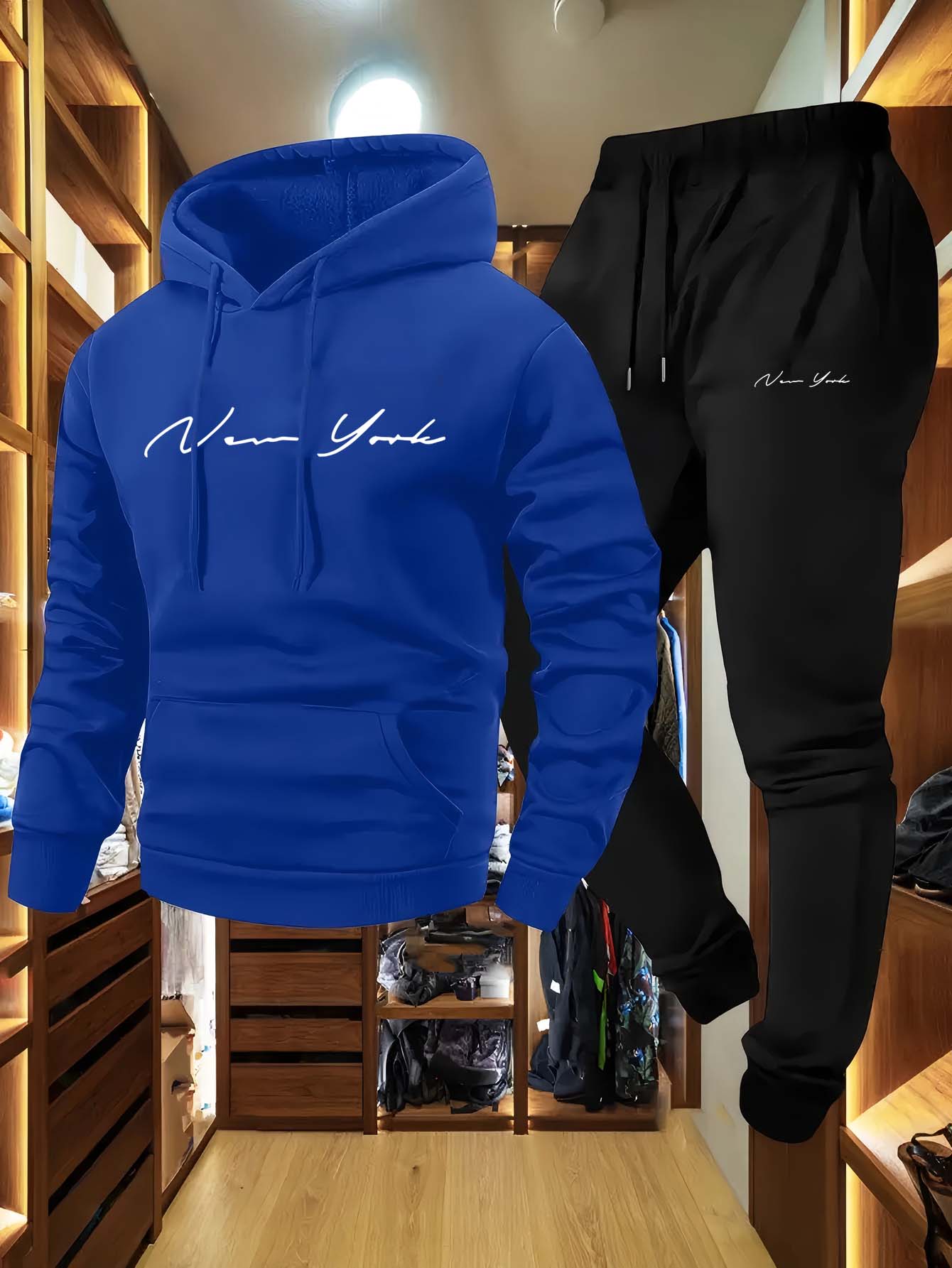 ชุดเสื้อฮู้ดและกางเกงวอร์มผู้ช - Winter Wear Clothes บทวิจารณ์และราคา