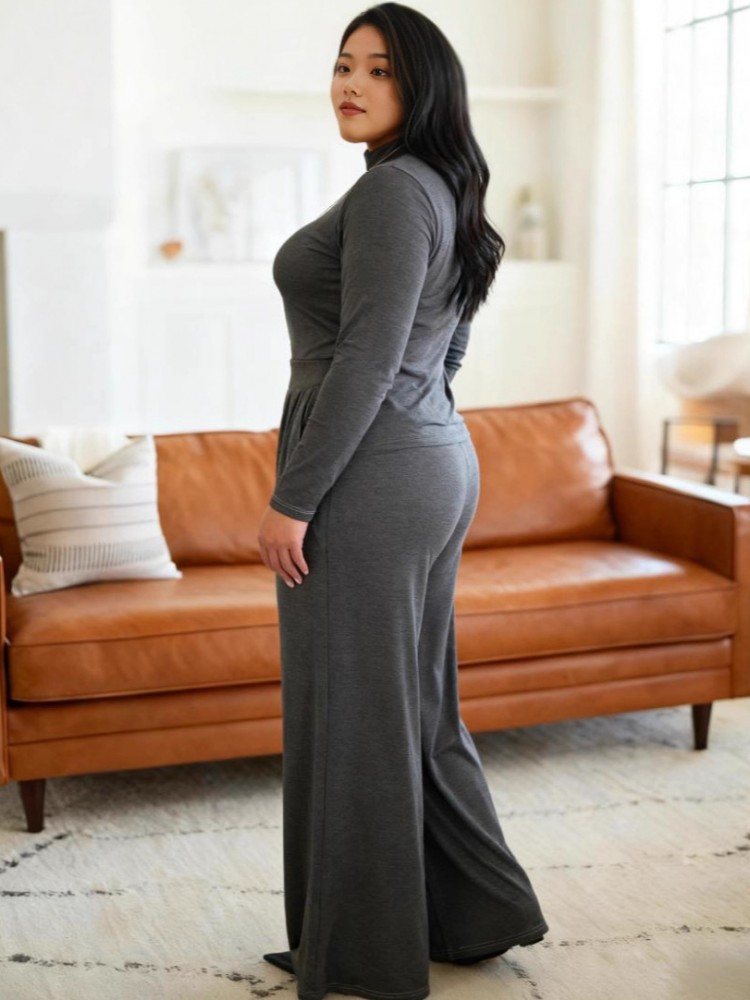 ชุดเซ็ตสองชิ้นสำหรับผู้หญิง คอ - Winter Clothing For Plus Size Women บทวิจารณ์และราคา
